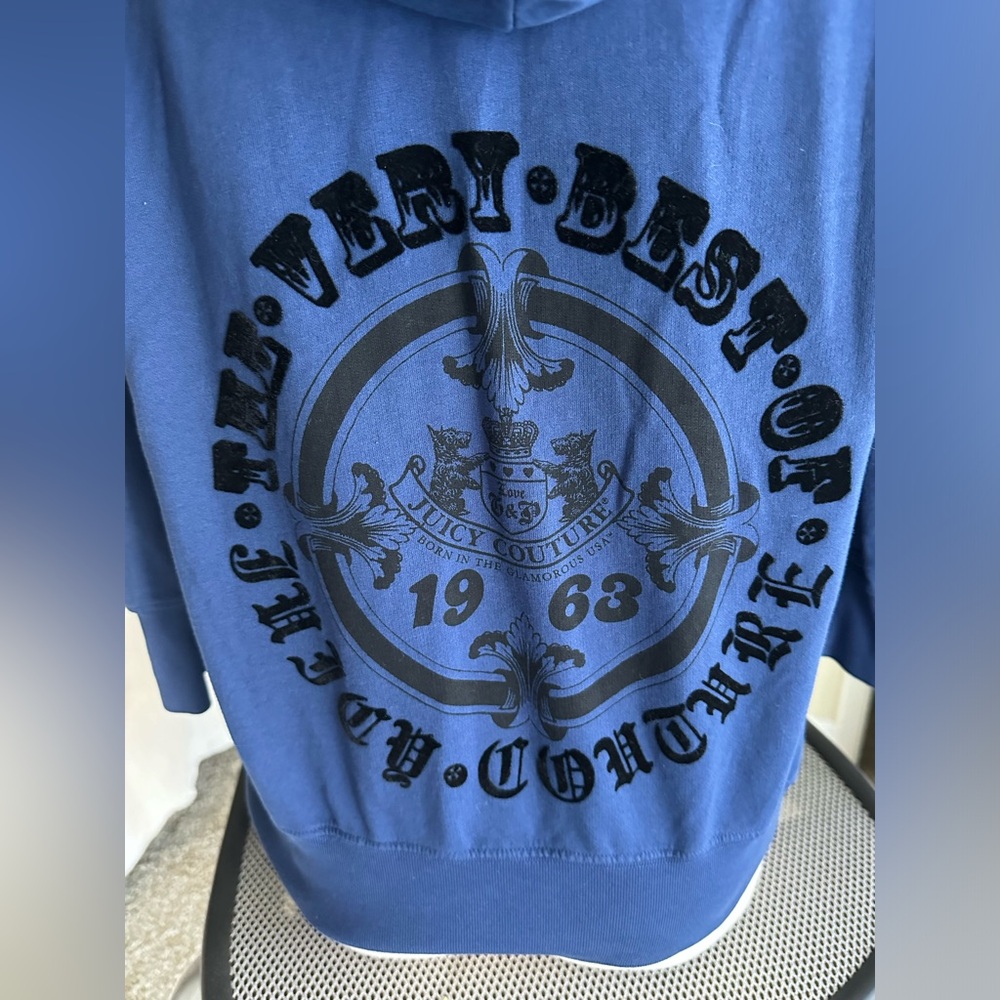 Vintage Blue Juicy Couture Short Sleeve Hoodie